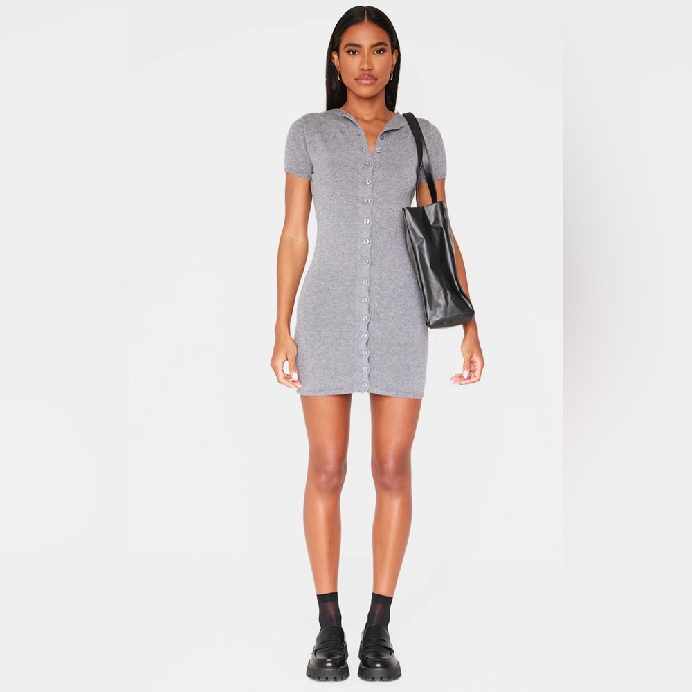 KNIT BUTTON UP DRESS